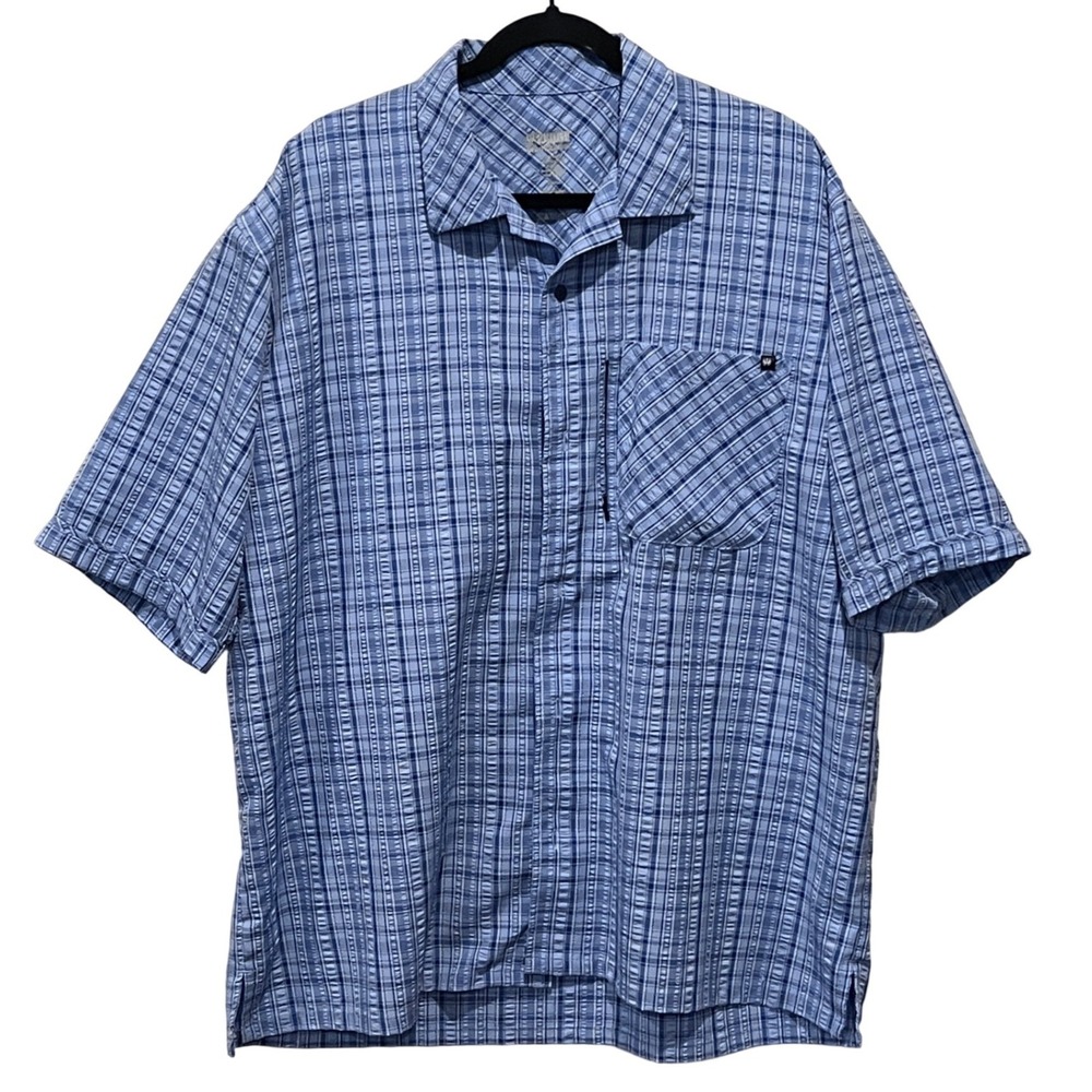 Blackhawk Warrior Wear 1700 Mens XL‎ Blue Plaid Tactical Short Sleeve Shirt CCW